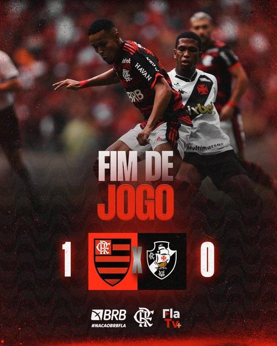 Jogo confirmado às 15h52. Flamengo desmoralizou o futebol